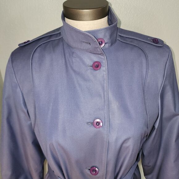 Vintage London Fog Maincoats Light Purple Trench Coat Size 6P - Picture 5 of 12